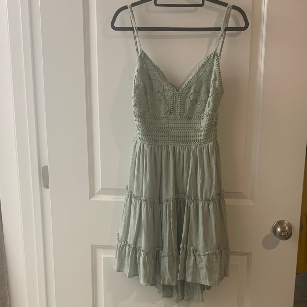 Chic Mint Green Lace Mini Dress